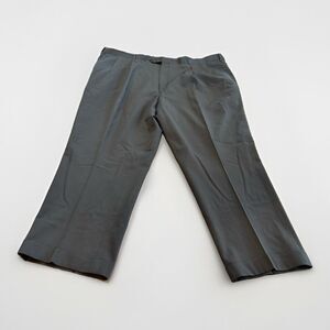 Corbin Mens Dress Pants Size 36x36 Charcoal Wool Flat Front Union Made in USA